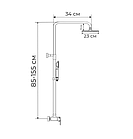 Душова колона зі змішувачем і подовжувачем Haiba ALEX 003-J, фото 2