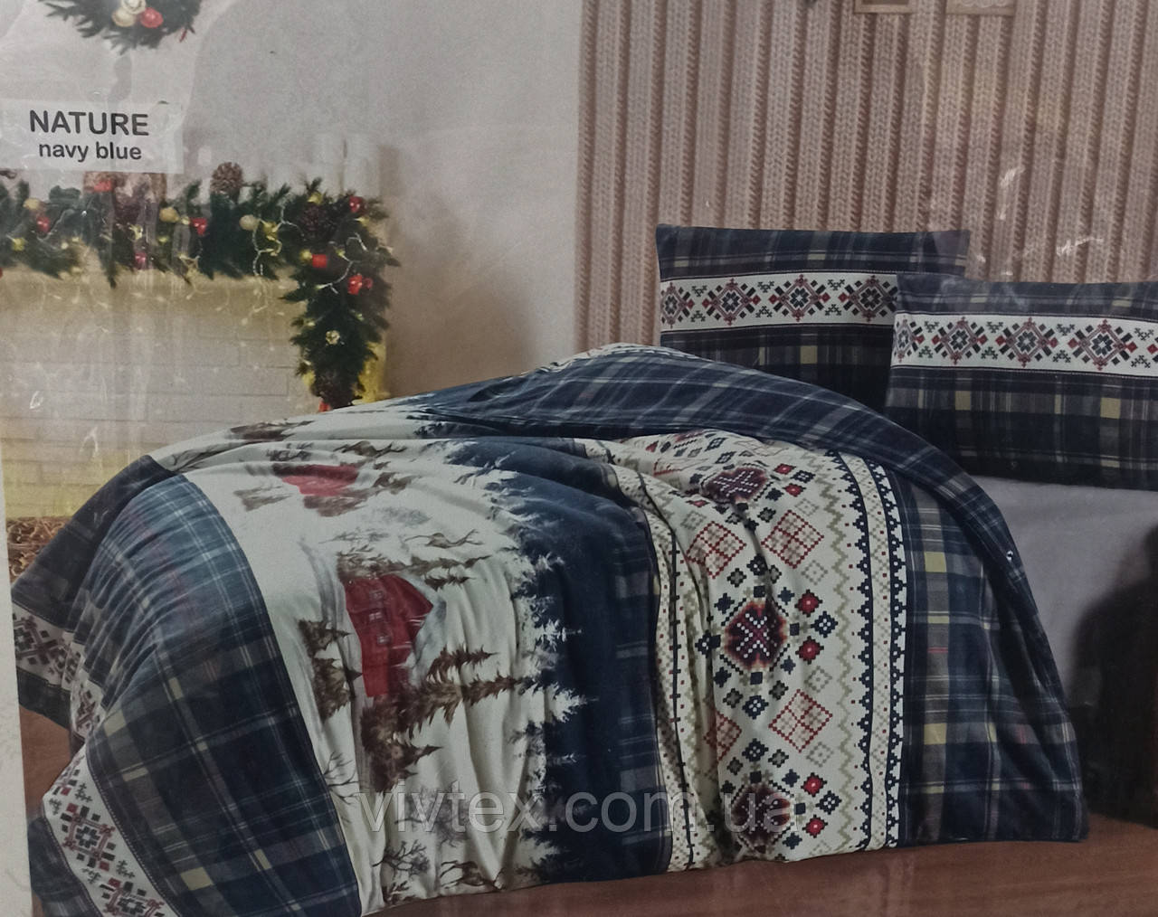 Постільна білизна фланель First Choice євро 200х220, фото 1