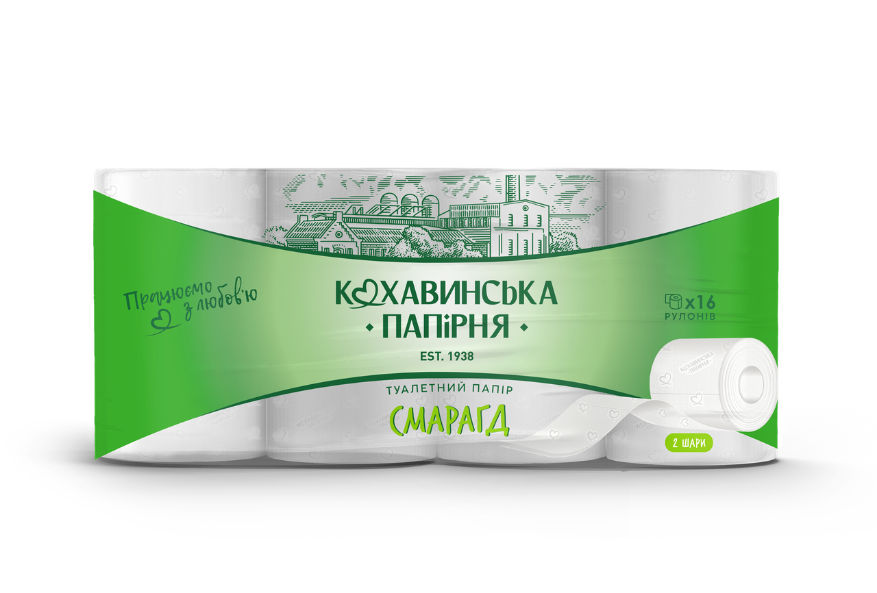 Тп на гільзі білий 2-х шар. "Смарагд" 16шт/уп