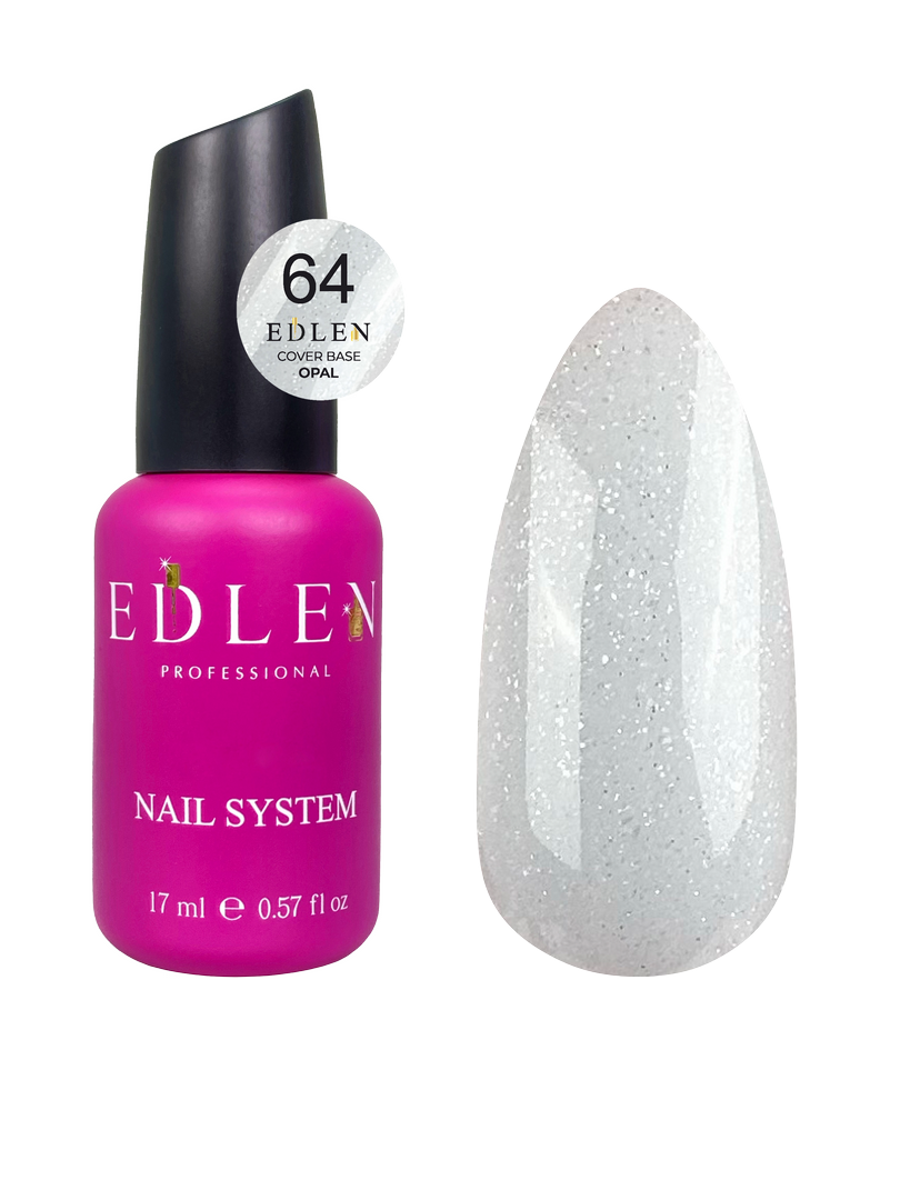 Камуфлююча база для нігтів Cover base Opal Edlen №64, 17 мл, фото 1