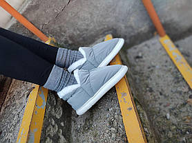36-37 р Ugg GREY дутики дитячі СІРЯЧІ з опушкою на високій підошві капці непромокальні зимові, фото 6