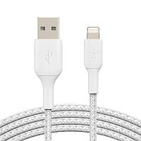 Belkin USB-A - Lightning, BRAIDED[2m, white] Tvoe - Порадуй Себя