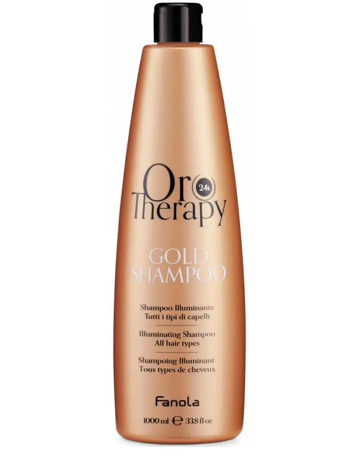 Шампунь для волосся Fanola Oro Therapy Gold Shampoo All Hair Types 1000 мл.