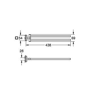 Тримач для рушників Grohe QuickFix Start Cube 40976000, фото 2