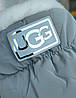 36-37 р Ugg GREY дутики дитячі СІРЯЧІ з опушкою на високій підошві капці непромокальні зимові, фото 7