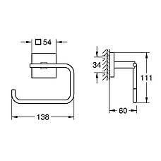 Тримач для туалетного паперу Grohe QuickFix Start Cube 40978000, фото 2