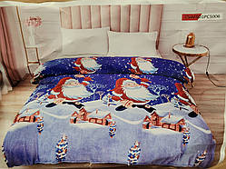 Новорічний плед із мікрофібри євро 200*230