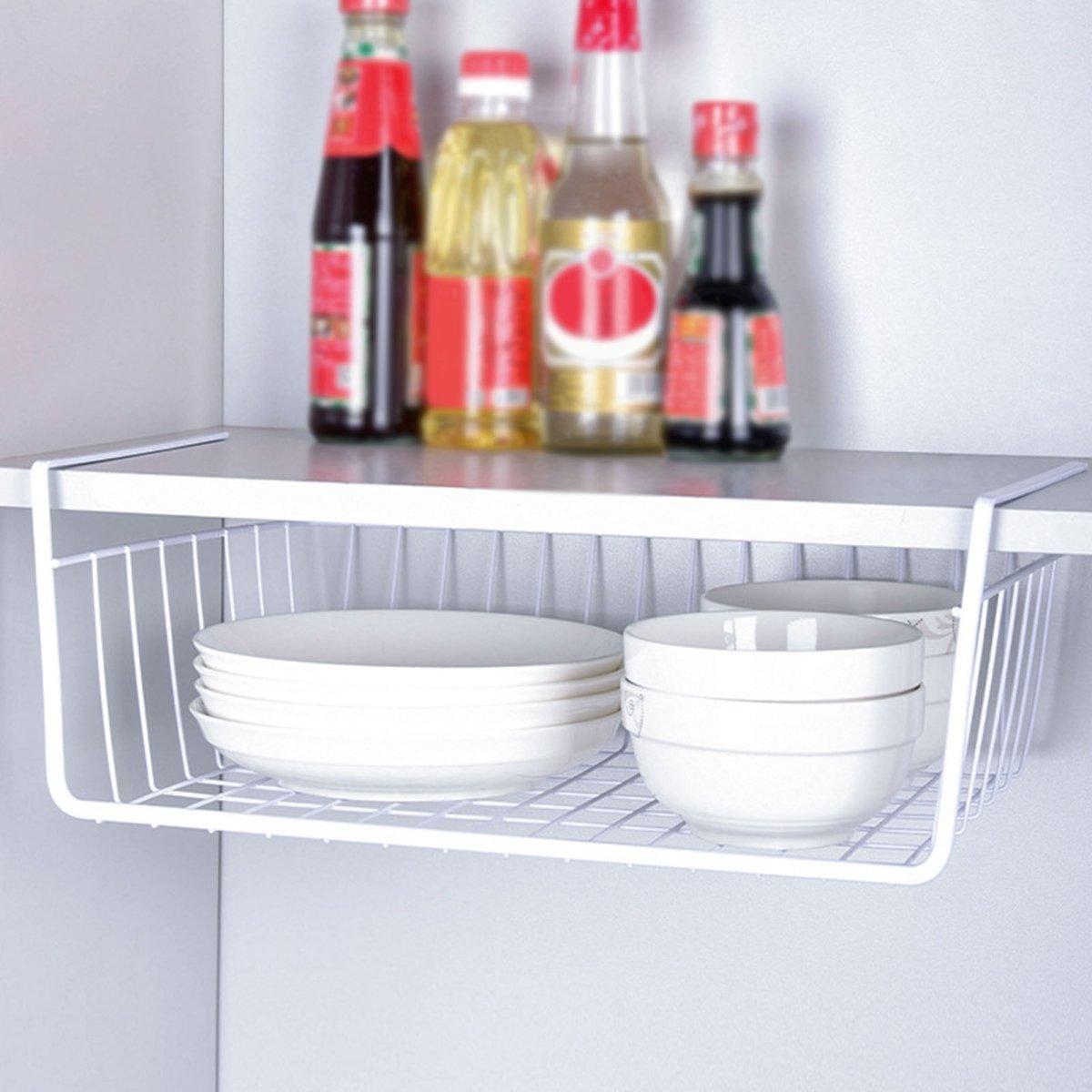 Навісна кухонна полиця-органайзер 40,8*25,5*13,5 см Raum Біла, полиця для кухні
