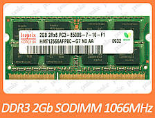 DDR3 2GB 1066 MHz (PC3-8500) SODIMM різні виробники