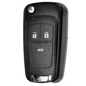 Корпус ключа викидного OPEL, CHEVROLET 3 кнопки з лезом HU100