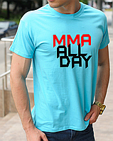 Мужская футболки бокс, футболка с принтом ММА весь день - интернет магазин мужские майки для бокса спортивные