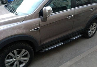 Бічні пороги в штатні місця Chevrolet Captiva 2006+/2011+ г.в. Шевролет Каптіва