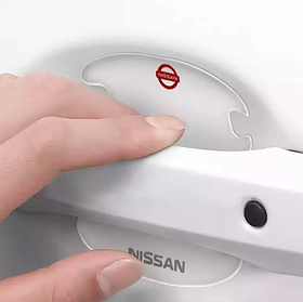Захист під ручку дверей, наклейки NISSAN (Нiссан) - Комплект 4 шт 9х8 см
