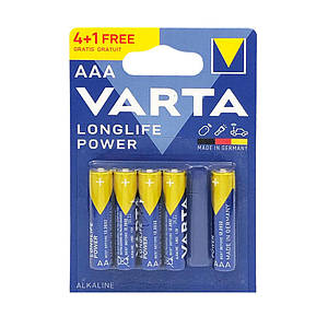 Батарейки AAA (LR03) Varta Longlife Power Alkaline (5шт)