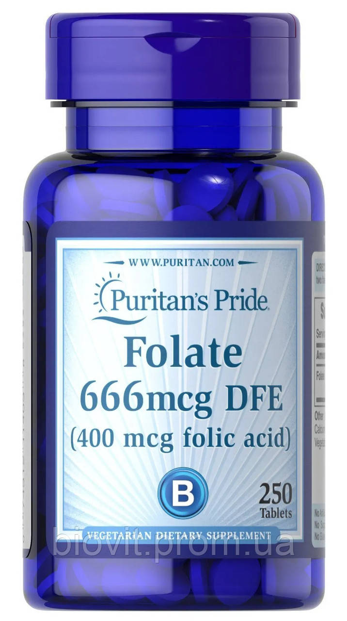 Фолієва кислота (Folic acid) 400 мкг