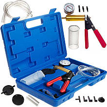 Ручний вакуумний насос ТАГРЕД TA1099 з манометром і набором шлангів для діагностики автомобілів