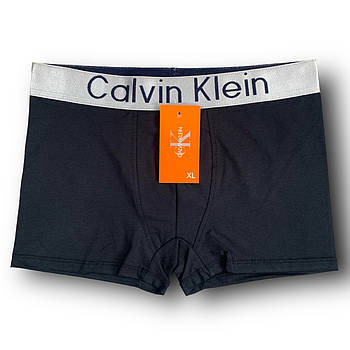 Труси чоловічі боксери бавовна Calvin Klein 17 Silver, темно-сині, розмір L (46-48), 014005