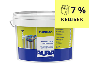 Емаль акрилова AURA LUX PRO THERMO для радіаторів опалення глянсова 2,2 л