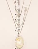 Кулон Xuping Родій із кристалами Swarovski на ланцюжку "Кристал Sand Opal" довжина 39-45см х 1мм, фото 7