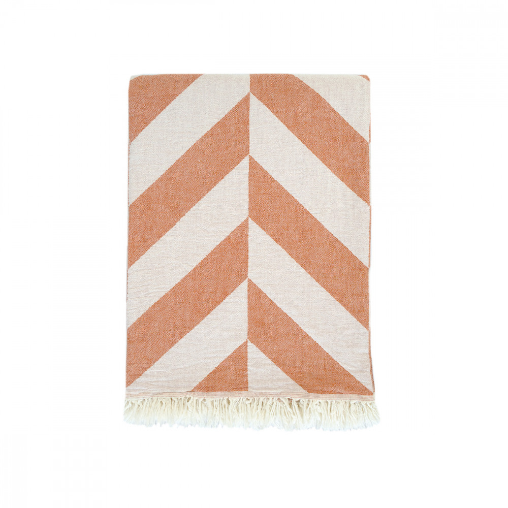 Плед-накидка Barine - Fishbone Throw Orange 130*180, фото 1