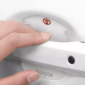 Захист під ручку дверей, наклейки TOYOTA (Тойота) - Комплект 4 шт 9х8 см