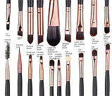 Набір косметичних пензлів для макіяжу BeeChip, 18 штук, фото 3