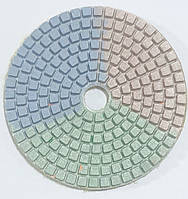 Алмазный гибкий шлифовальный круг Экстра трёхцветка Ф100 №400