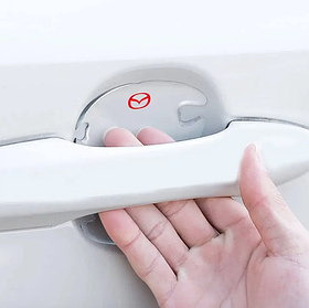 Захист під ручку дверей, наклейки MAZDA (Мазда)  - Комплект 4 шт 9х8 см