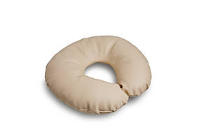 Подушка підкова екошкіра (під шию, рогалик, для нарощування вій). Слонова кістка