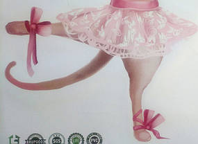 Вінілова наклейка на стіну в дитячу Балерина лисичка (лист 40 х 60 см) Б82, фото 3