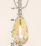 Кулон Xuping Родій із кристалами Swarovski на ланцюжку "Кристал Sunshine Delite" довжина 40-45см х 1мм, фото 3