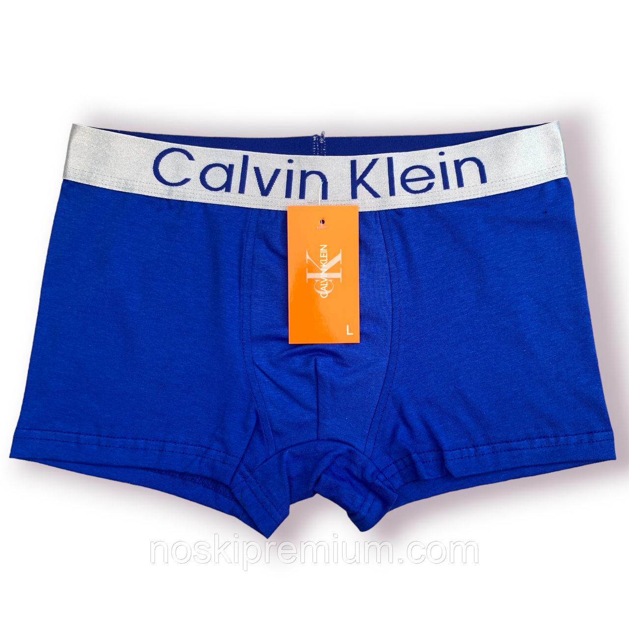 Труси чоловічі боксери бавовна Calvin Klein 17 Silver, сині, розмір L (46-48), 014025