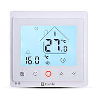 Терморегулятор c Wi-Fi управлением Castle AC603H - белый, сенсорный программатор для теплого пола