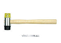 Молоток гумa-пластик VOREL з дерев'яною ручкою, Ø=35мм [30/60] Vce-e То Что Нужно