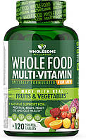 Цельнопищевые мультивитамины для мужчин Wholesome Wellness Whole Food Multivitamin for Men 120 таблеток