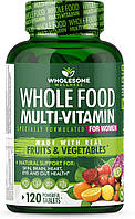 Цельнопищевые мультивитамины для женщи Wholesome Wellness Whole Food Multivitamin for Women 120 таблеток