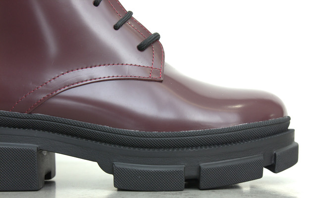 Бордові шкіряні лакові черевики на хутрі жіноче взуття великих розмірів 41 42 43 New Kate Lac Bord BS 2058346162