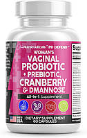 Премиальная добавка для поддержки баланса флоры влагалища Clean Nutraceuticals Vaginal Probiotics For Women +