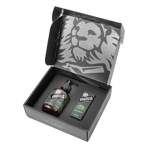 Подарунковий набір по догляду за бородою Proraso Duo Pack Cypress & Vetiver (Oil + Shampoo), фото 2