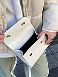 ДЕФЕКТ!  Жіноча сумка крос-боді 10160 біла молочна, фото 8