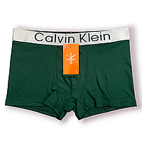 Трусы мужские боксеры хлопок Calvin Klein 17 Silver, зелёные, размер 2XL (50-52), 014019