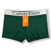 Трусы мужские боксеры хлопок Calvin Klein 17 Silver, зелёные, размер 3XL (52-54), 014020