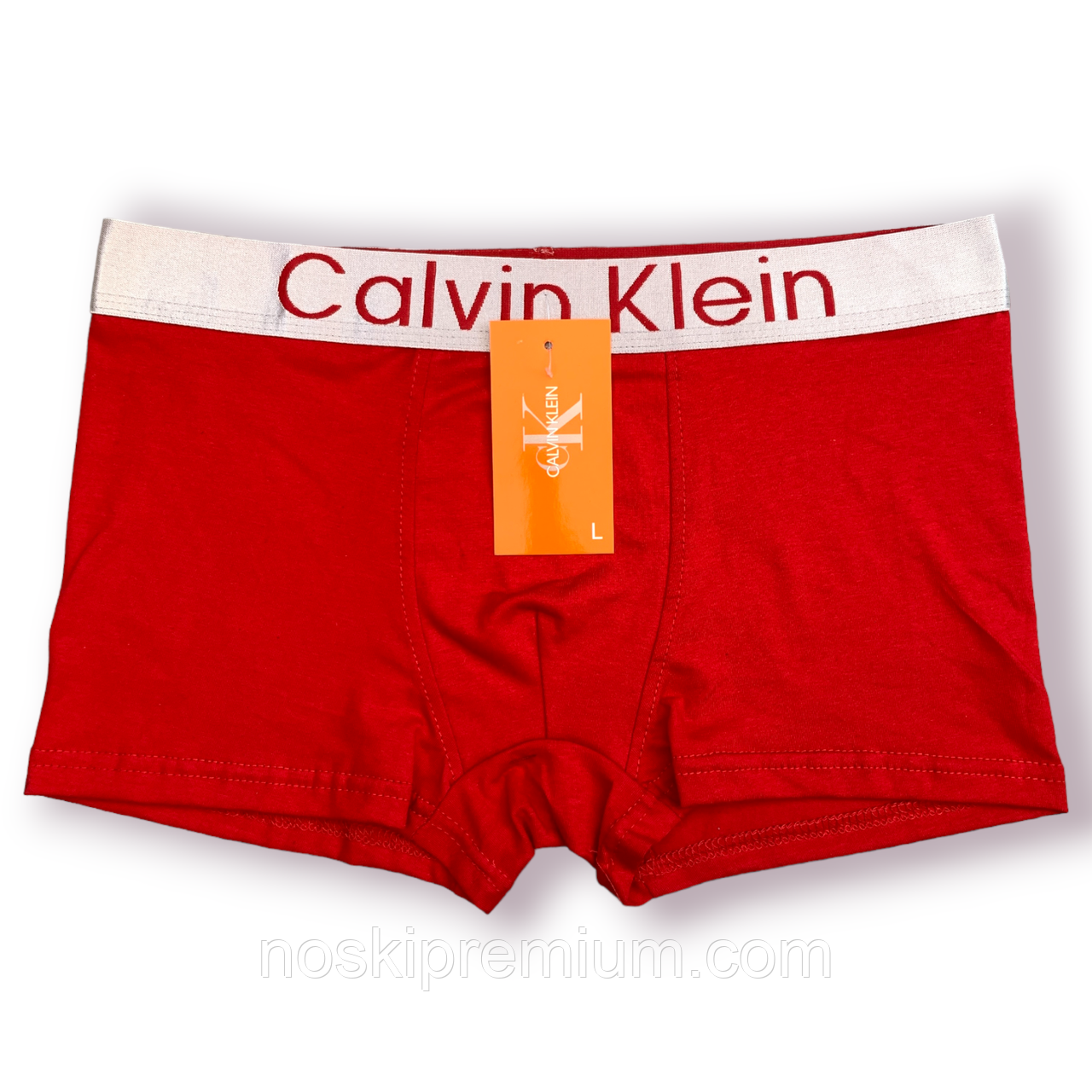 Труси чоловічі боксери бавовна Calvin Klein 17 Silver, червоні, розмір 2XL (50-52), 014023