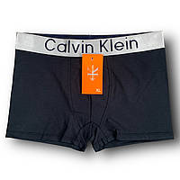 Трусы мужские боксеры хлопок Calvin Klein 17 Silver, тёмно-синие, размер 2XL (50-52), 014007