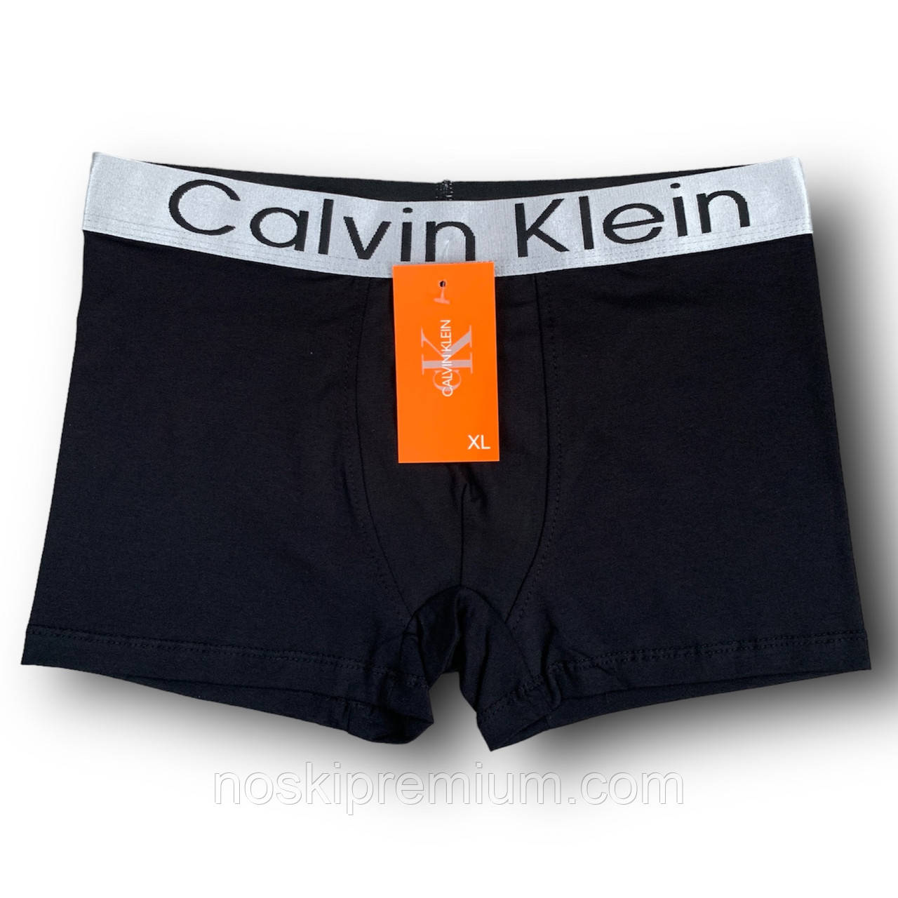 Труси чоловічі боксери бавовна Calvin Klein 17 Silver, чорні, розмір 2XL (50-52), 014003