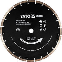 Диск алмазний сегментний по бетону YATO : Ø= 350x 25,4 мм. t= 3,4 мм, до YT-84820 [10/360] Technohub - Гарант