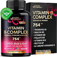 Супер B-комплекс Nutra Harmony Vitamin B Complex 60 капсул