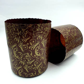 Паперова форма для випікання пасхи (велика) Візерунки 13.4х9.5 см — 10 шт.