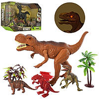 Детский игровой набор Динозавры 4 штуки в комплекте свет звук RS007-1-2