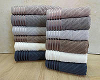 Набор турецких махровых полотенец Gulcan 50х90 6 штук + 70х140 6 штук Jacquard Cotton Lux Yeni Cizgili